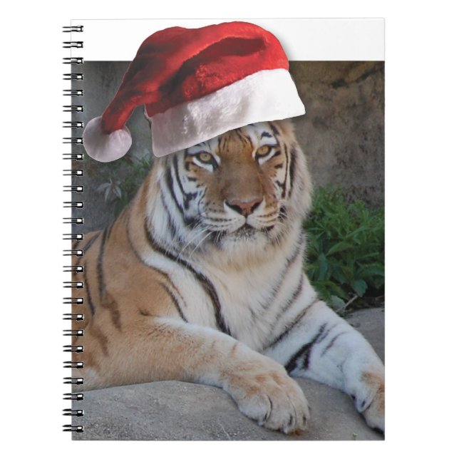 Caderno Espiral Natal Bengal Tiger (Frente)