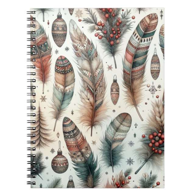 Caderno Espiral Natal Boho (Frente)