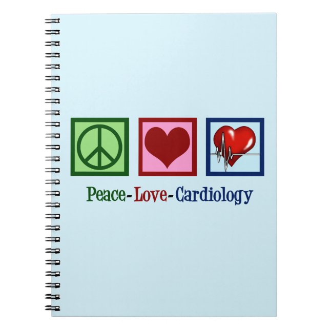 Caderno Espiral Natal da cardiologia do amor da paz (Frente)