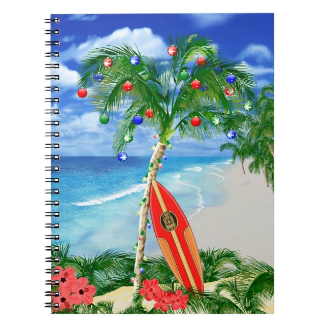 Caderno Espiral Natal da praia (Frente)