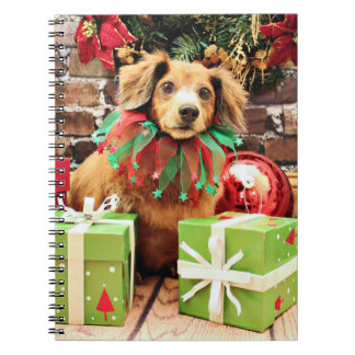 Caderno Espiral Natal - Dachsund - Heidi