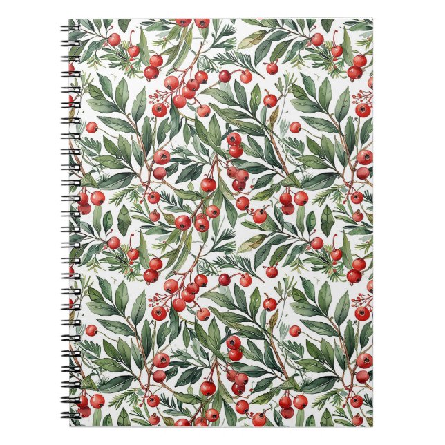 Caderno Espiral Natal de Redberry (Frente)