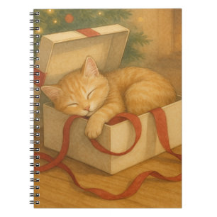 Caderno Espiral Natal do Nap de Gato Louco