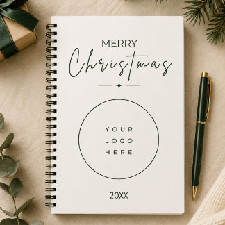 Caderno Espiral Natal Elegante Logotipo Personalizado Corporativo