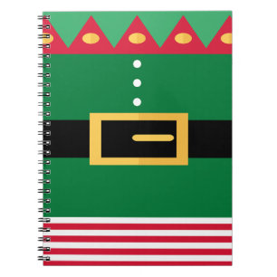 Caderno Espiral Natal Elfo Minimalista