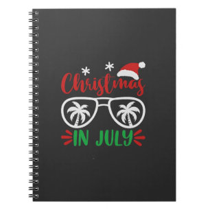 Caderno Espiral Natal em julho Furioso Papais noeis de Natal Féria