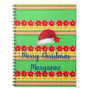 Caderno Espiral Natal Feliz Chapéu do Papai Noel