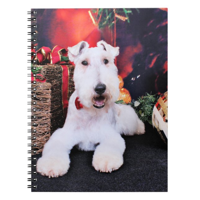 Caderno Espiral Natal - Fox Terrier - Dexter do fio (Frente)