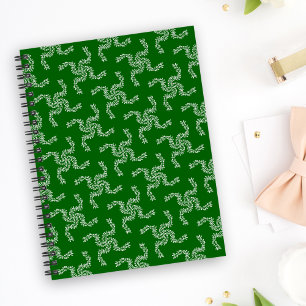 Caderno Espiral Natal Garland Green, decoração de Natal