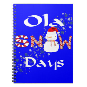 Caderno Espiral Natal Homem de Neve 