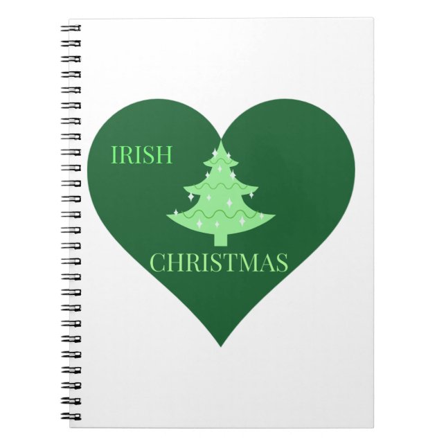 Caderno Espiral Natal irlandês (Frente)