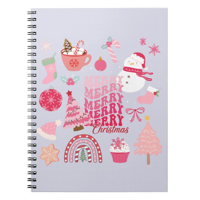 Caderno Espiral Natal moderno (Frente)