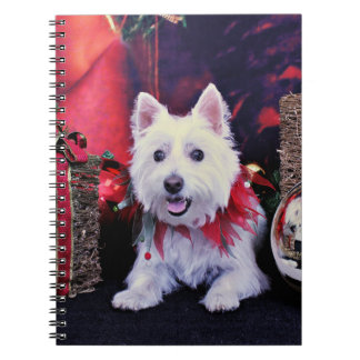 Caderno Espiral Natal - montanhas ocidentais Terrier - Madison