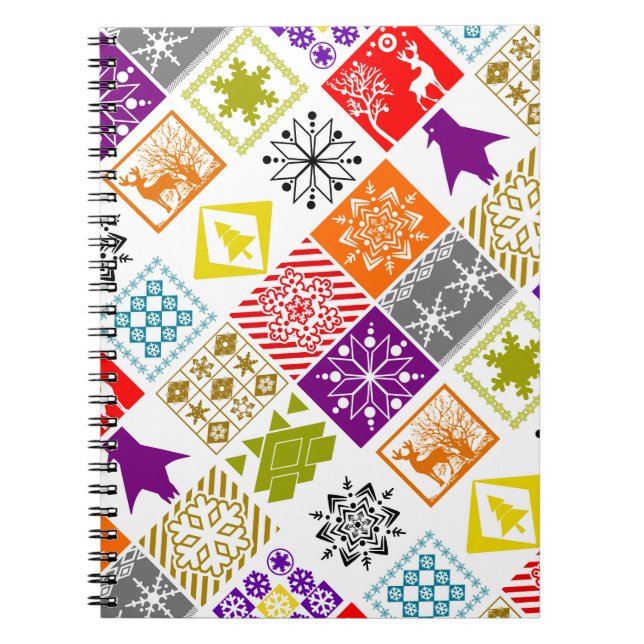 Caderno Espiral Natal multicolor (Frente)