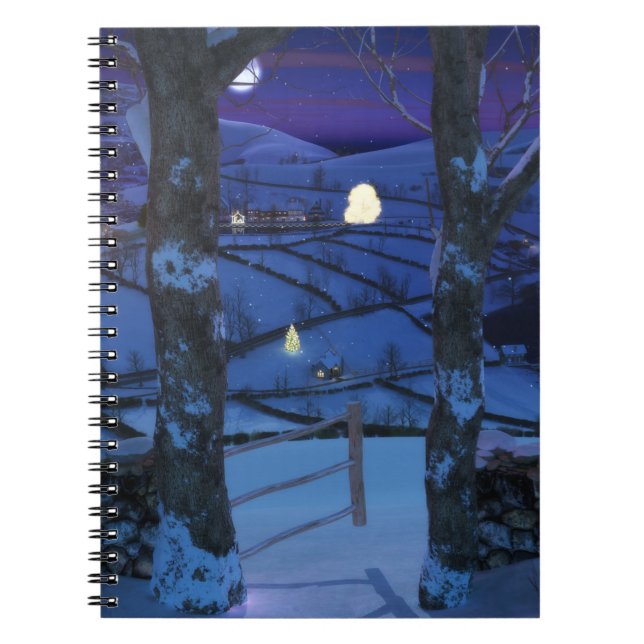 Caderno Espiral Natal no Bloco de Anotações Glen (Frente)
