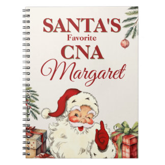 Caderno Espiral Natal Personalizado do Papai Noel Favorito do CNA