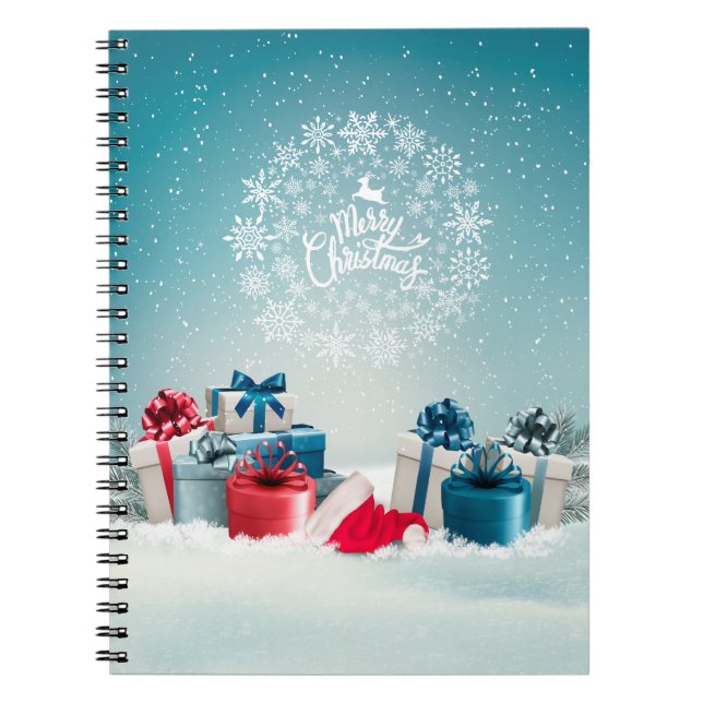 Caderno Espiral Natal presente (Frente)