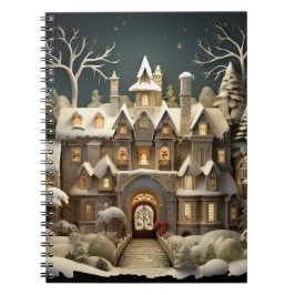Caderno Espiral Natal Snowy Manor Storybook Wonderland
