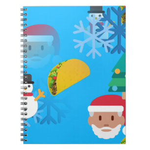 Caderno Espiral natal taco emoji