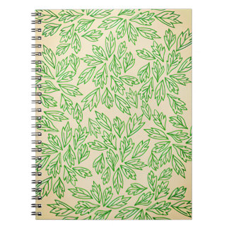 Caderno Espiral Nature-Inspired Leaf Pattern Notebook