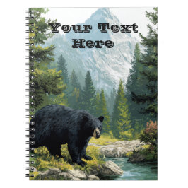 Caderno Espiral Natureza do Urso Preto