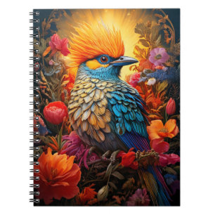 Caderno Espiral Natureza Whimesi Pássaro Azul n.o 2