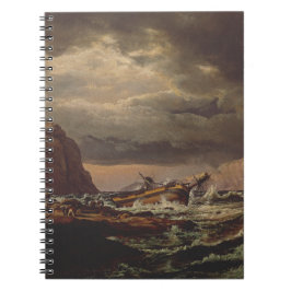 Caderno Espiral Naufrágio na Costa Norueguesa por Johan Dahl