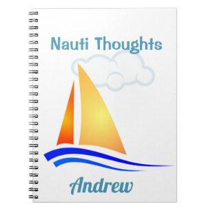 Caderno Espiral Nauti pensa em veleiro náutico