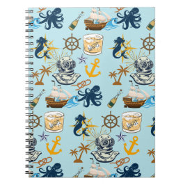 Caderno Espiral Nautical Bachelor Party
