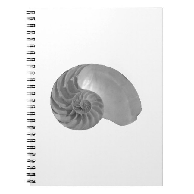Caderno Espiral Nautilus Shell da simplicidade da complexidade (Frente)