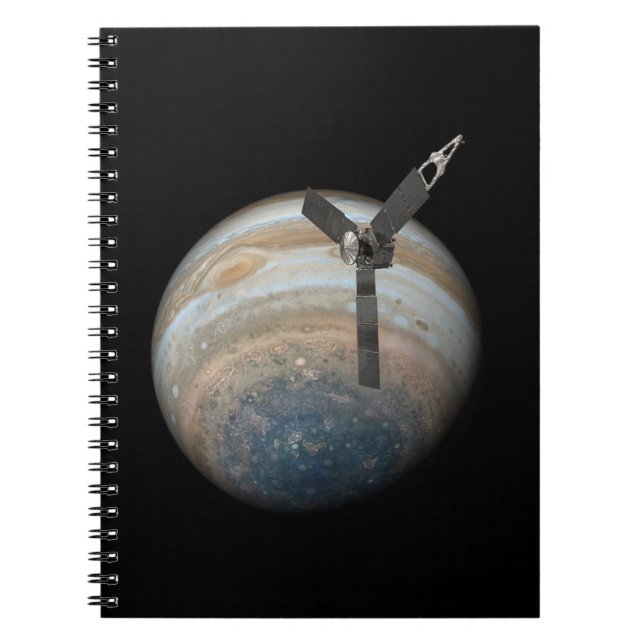 Caderno Espiral Nave Espacial Juno no Planeta Júpiter (Frente)