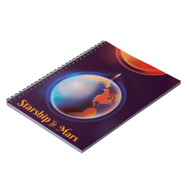 Caderno Espiral Nave espacial para Marte (Left Side)