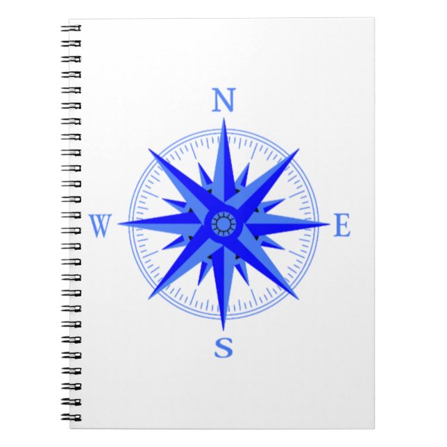 Caderno Espiral Navegação - Camisa Náutica de Compass Rosa de Vent (Frente)