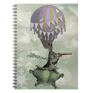 Caderno Espiral Navegando no coelho