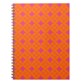 Caderno Espiral Navio cor-de-rosa e laranja