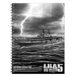 Caderno Espiral Navio de ataque anfíbio Peleliu Fuji notebook