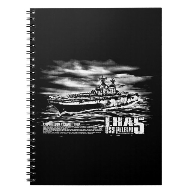 Caderno Espiral Navio de ataque anfíbio Peleliu Fuji notebook (Frente)