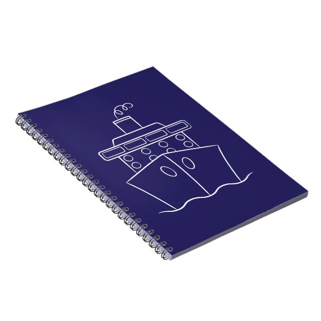 Caderno Espiral Navio de cruzeiro (Lado Direito)