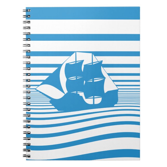 Caderno Espiral Navio de navegação (Frente)
