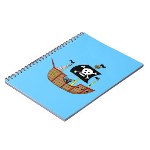 Caderno Espiral Navio de pirata