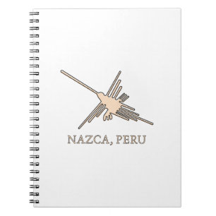 Caderno Espiral Nazca Hummingbird Geoglyph Newsprint