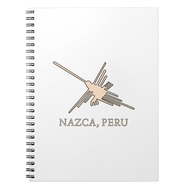 Caderno Espiral Nazca Hummingbird Geoglyph Newsprint (Frente)