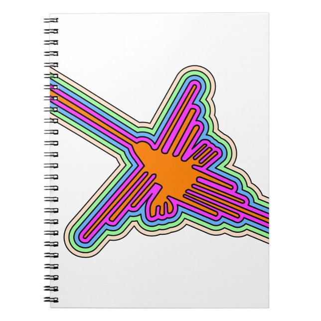 Caderno Espiral Nazca Hummingbird Peru Drawing (Frente)