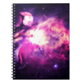 Caderno Espiral Nebulosa de Órion Assombrosamente Linda Roxa