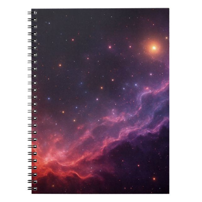 Caderno Espiral Nebulosa Roxa (Frente)