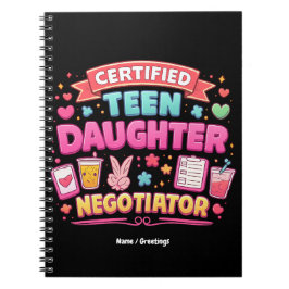Caderno Espiral Negociador Certificado de Filha Adolescente Divert