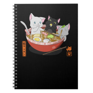Caderno Espiral Neko Ramen cat