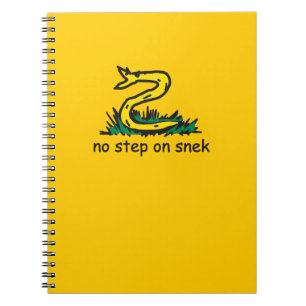 Caderno Espiral Nenhum passo na paródia de snek Gadsden SnekRight