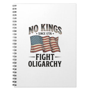 Caderno Espiral Nenhum Rei Desde 1776 Luta Contra Oligarquia Desig