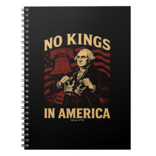 Caderno Espiral Nenhum Rei na América desde 1776 Anti-Donald Trump
